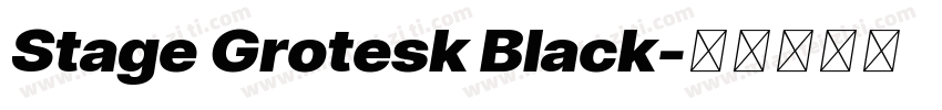 Stage Grotesk Black字体转换